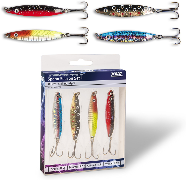 Zebco Trophy Spoon Set - Mefo- U. Wolfsbarsch-Blinkerset 1 Zebco Trophy Spoon Set - Mefo- U. Wolfsbarsch-Blinkerset
