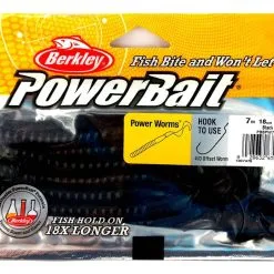 BERKLEY - Pure Fishing Berkley PowerBait Power Worms 18cm -Shakespeare - Pure Fishing PowerBait Power Worms Black 1307475hllmWdgtvETIH 1280x1280